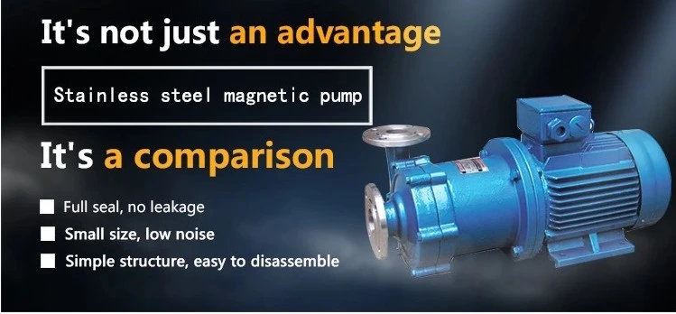 CQ No Leakage Horizontal Flammable Anti-Corrosion Liquid Centrifugal Stainless Steel Acid Alkali Resistant Magnetic Drive Ex-Proof Chemical Pump