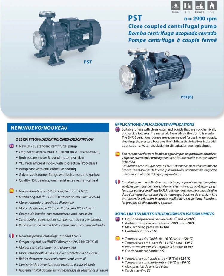 Purity Electric Close Coupled Monoblock Surface Centrifugal Water Pump